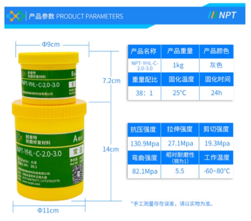 NPT设备专用耐磨修复涂层——高效解决球磨机进出料口、端盖磨损问题